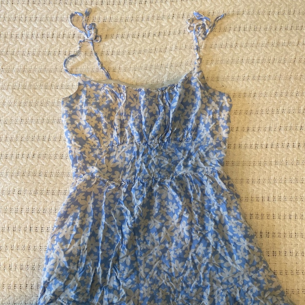 Blue floral mini jumper